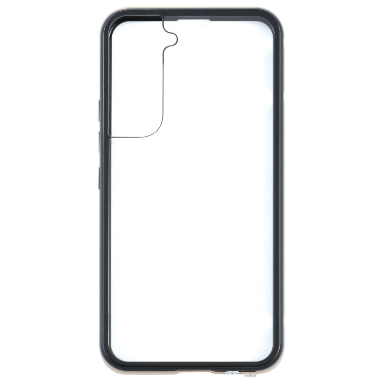 For Samsung Galaxy S21 FE 5G HD Magnetic Metal Tempered Glass Phone Case