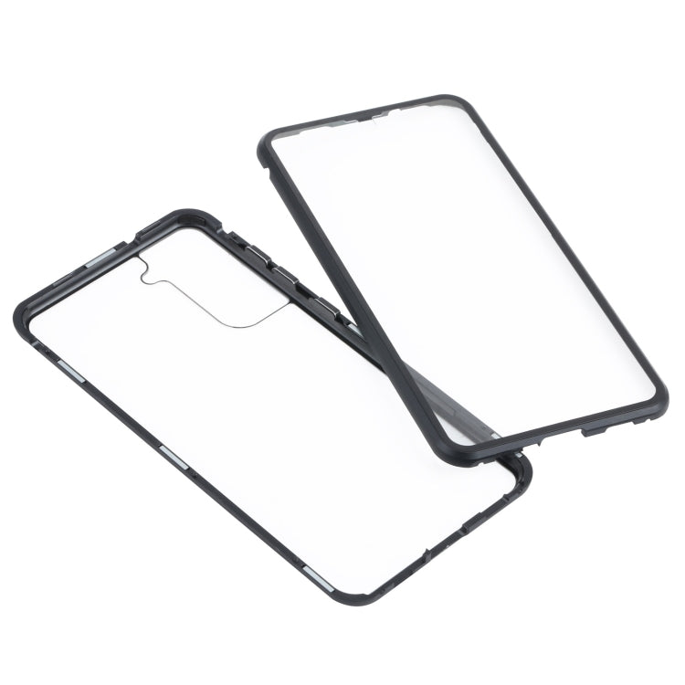 For Samsung Galaxy S21 FE 5G HD Magnetic Metal Tempered Glass Phone Case