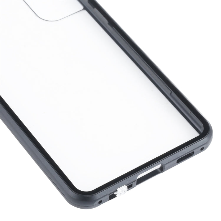 For Samsung Galaxy S21 FE 5G HD Magnetic Metal Tempered Glass Phone Case