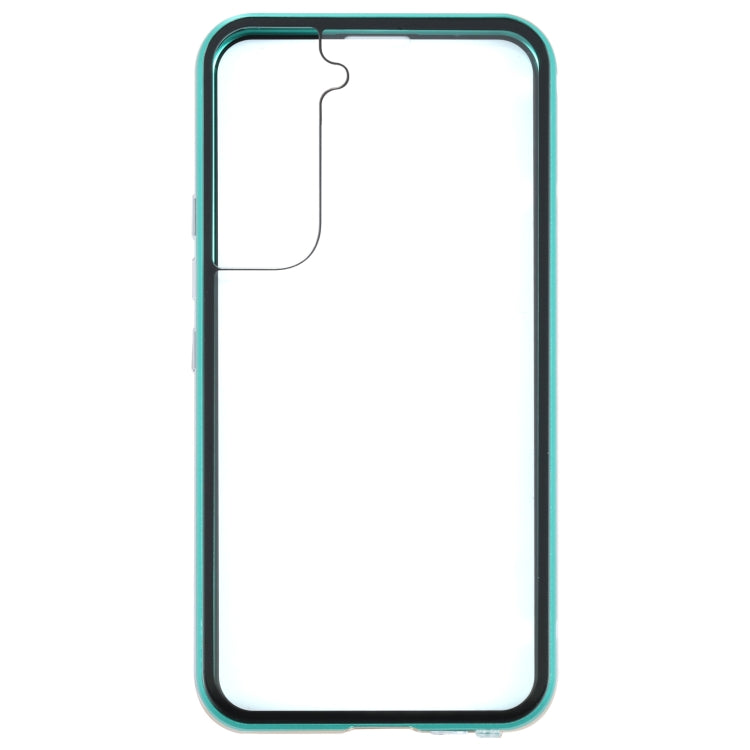 For Samsung Galaxy S21 FE 5G HD Magnetic Metal Tempered Glass Phone Case