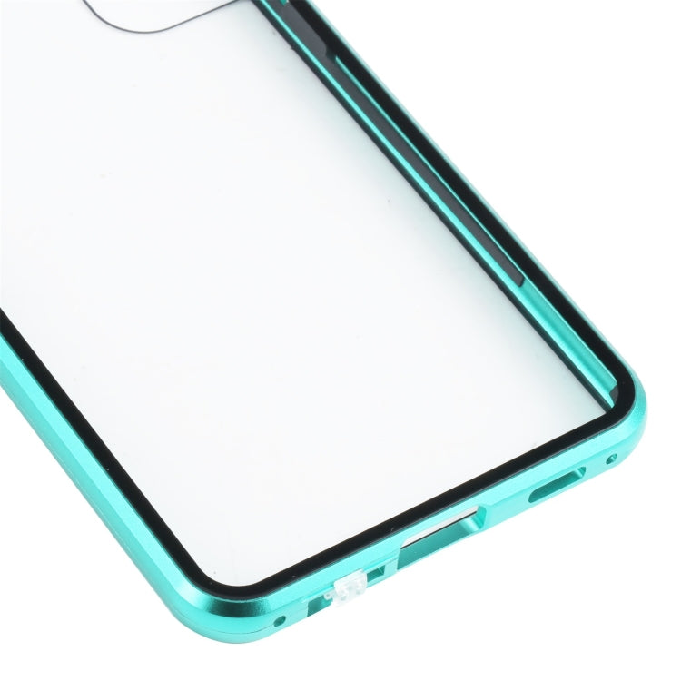 For Samsung Galaxy S21 FE 5G HD Magnetic Metal Tempered Glass Phone Case