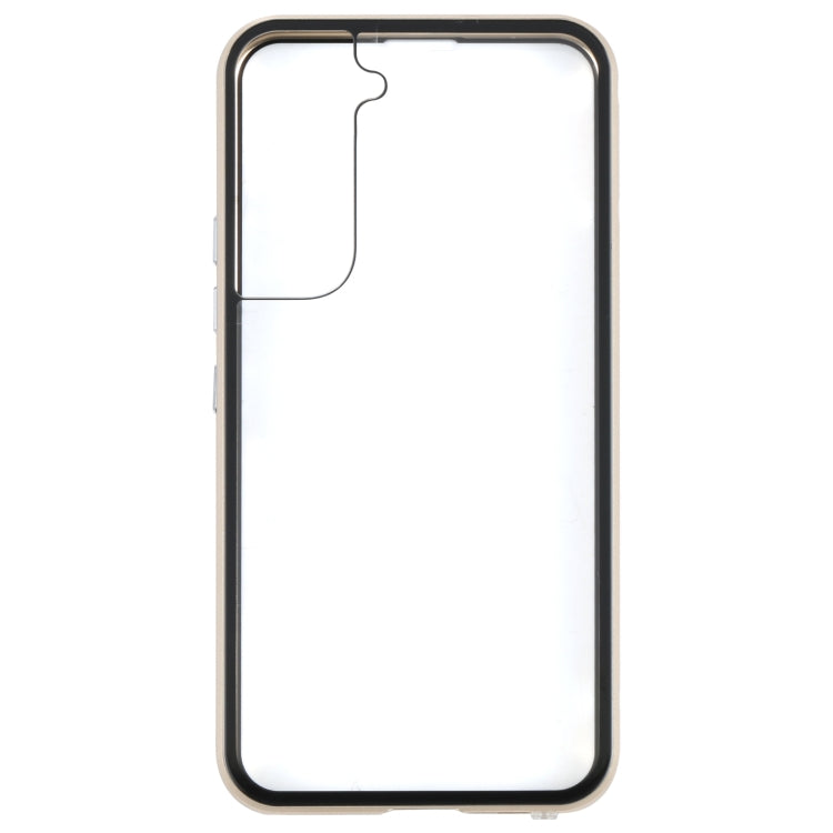 For Samsung Galaxy S21 FE 5G HD Magnetic Metal Tempered Glass Phone Case