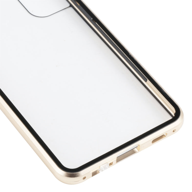 For Samsung Galaxy S21 FE 5G HD Magnetic Metal Tempered Glass Phone Case