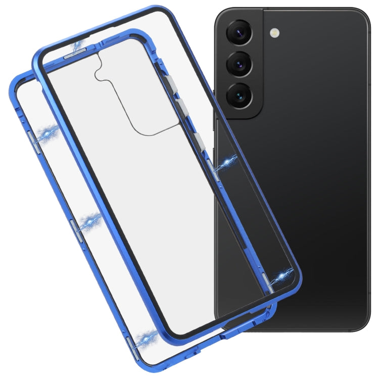 For Samsung Galaxy S21 FE 5G HD Magnetic Metal Tempered Glass Phone Case