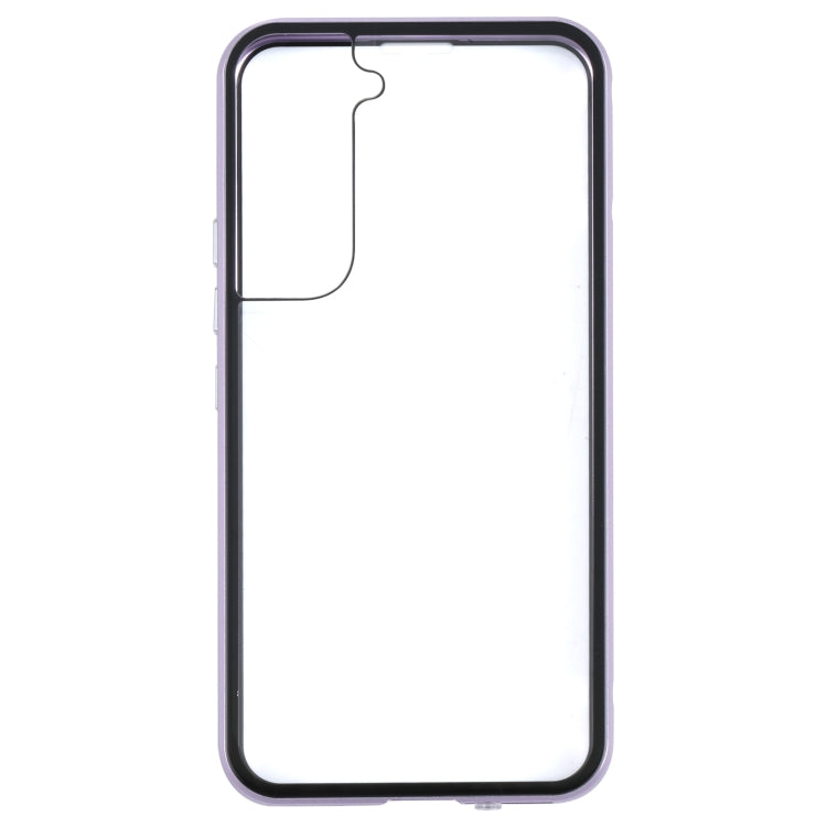 For Samsung Galaxy S21 FE 5G HD Magnetic Metal Tempered Glass Phone Case