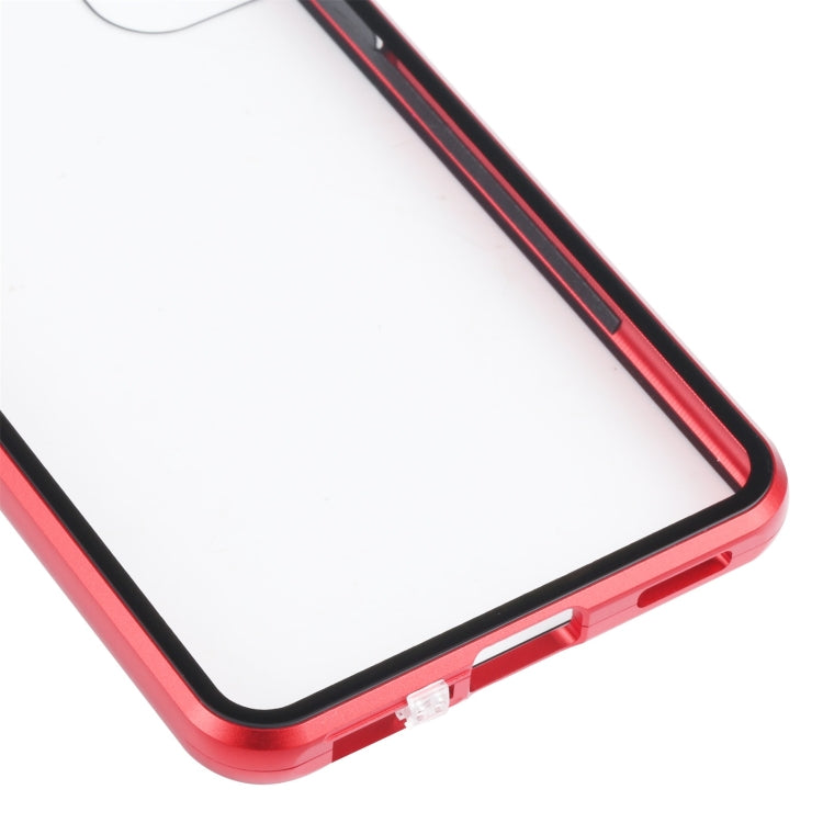 For Samsung Galaxy S21 FE 5G HD Magnetic Metal Tempered Glass Phone Case