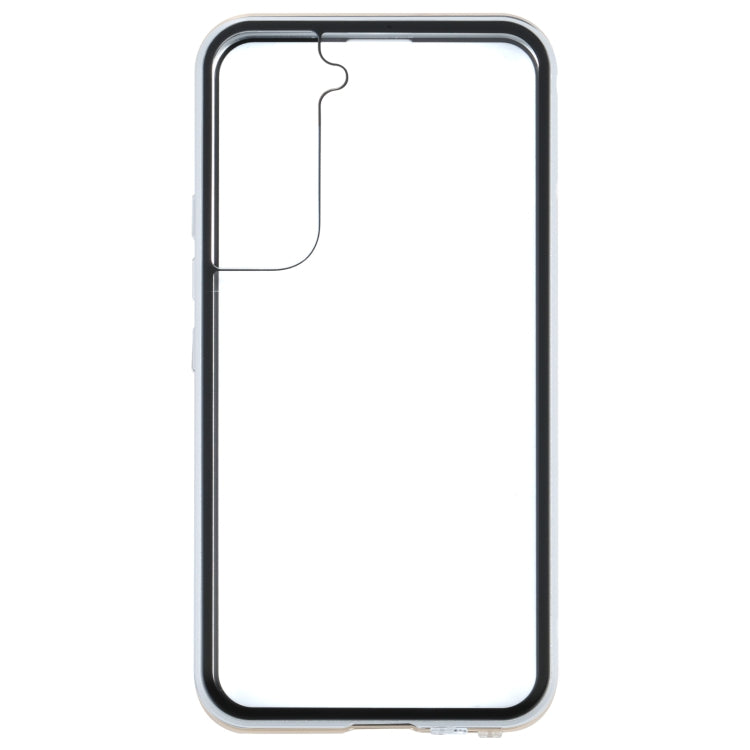 For Samsung Galaxy S21 FE 5G HD Magnetic Metal Tempered Glass Phone Case