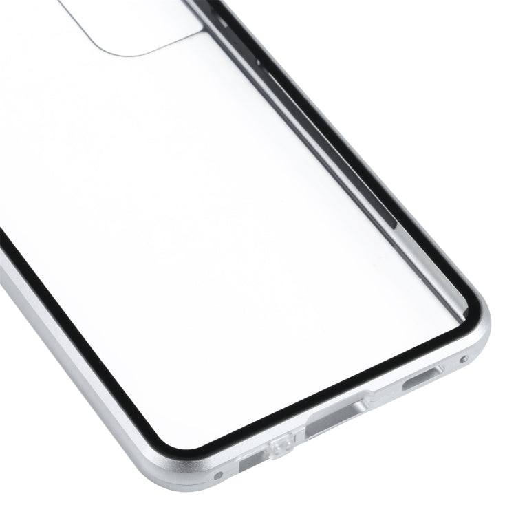 For Samsung Galaxy S21 FE 5G HD Magnetic Metal Tempered Glass Phone Case