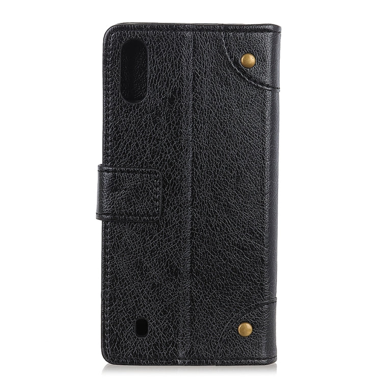 For Galaxy A01 Copper Buckle Nappa Texture Horizontal Flip Leather Case with Holder & Card Slots & Wallet