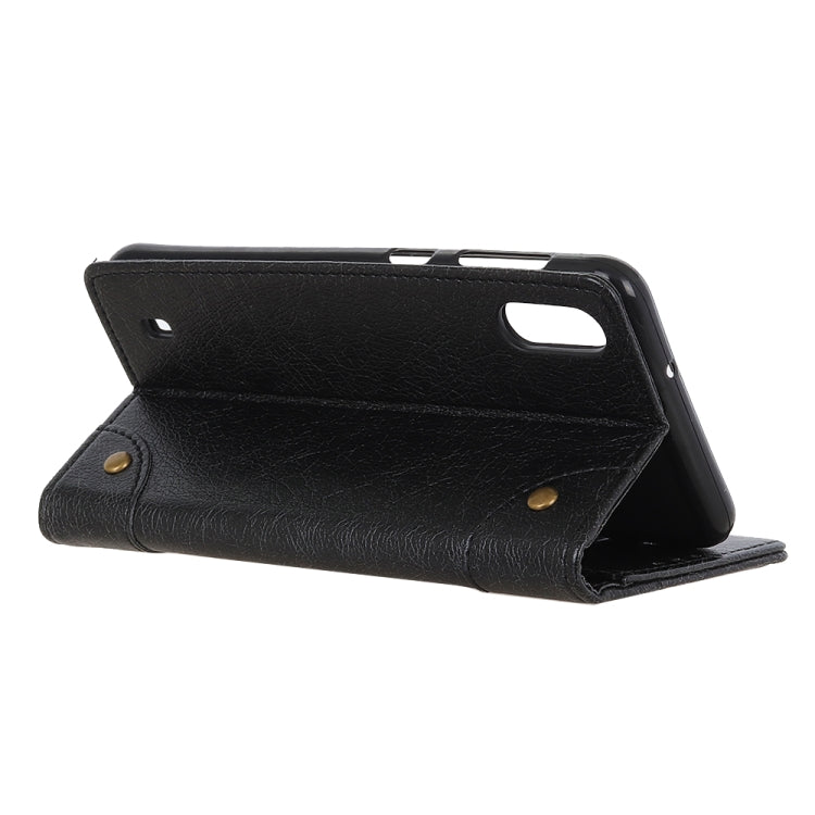 For Galaxy A01 Copper Buckle Nappa Texture Horizontal Flip Leather Case with Holder & Card Slots & Wallet
