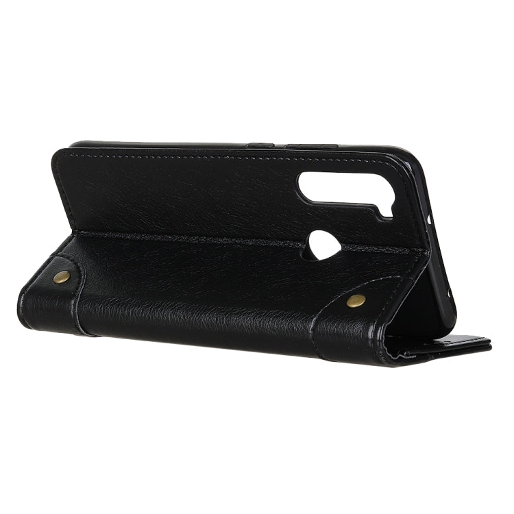 For Galaxy A21 Copper Buckle Nappa Texture Horizontal Flip Leather Case with Holder & Card Slots & Wallet