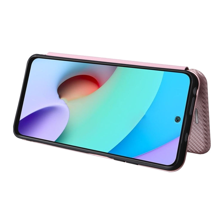 For Xiaomi Redmi Note 11 / Note 11S Global Carbon Fiber Texture Horizontal Flip PU Phone Case
