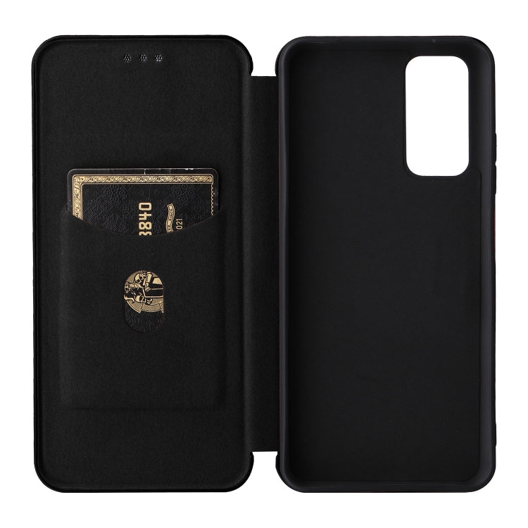 For Xiaomi Redmi Note 11 / Note 11S Global Carbon Fiber Texture Horizontal Flip PU Phone Case