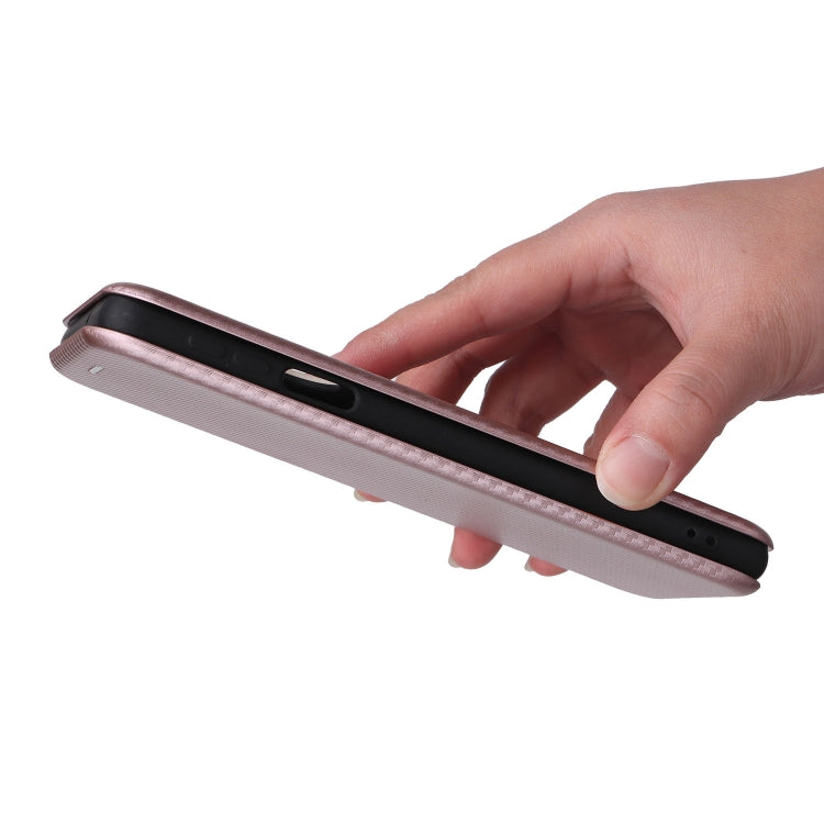 For Motorola Edge X30 Carbon Fiber Texture Horizontal Flip PU Phone Case