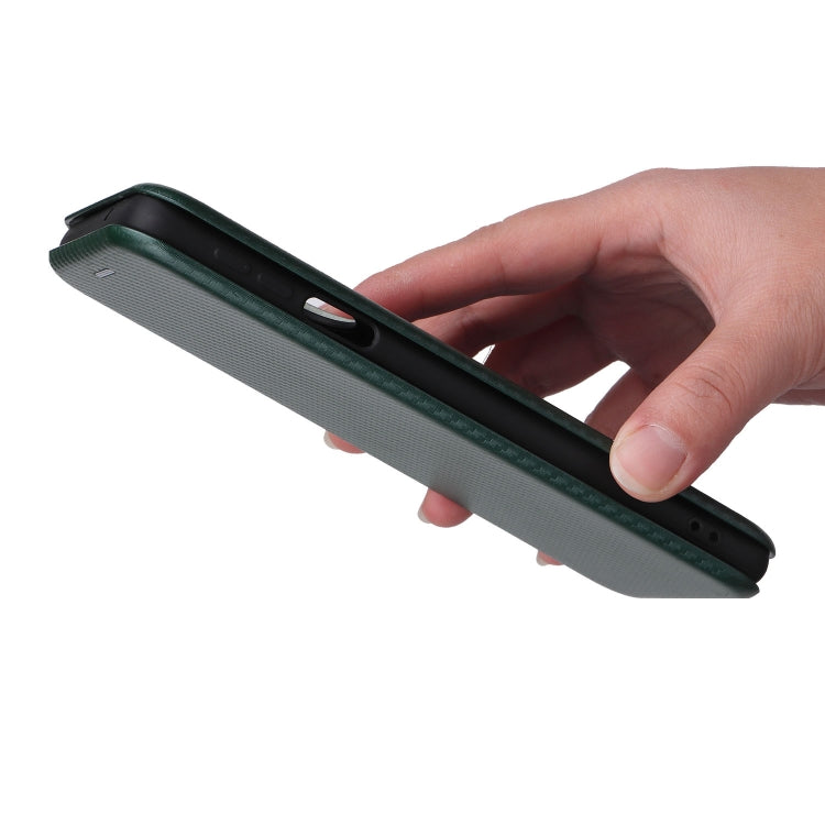 For Motorola Edge X30 Carbon Fiber Texture Horizontal Flip PU Phone Case