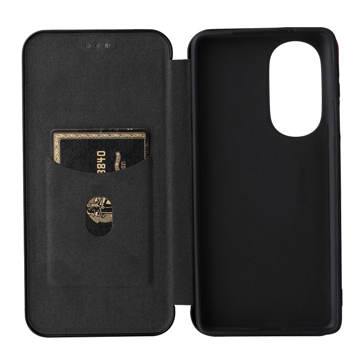 For Motorola Edge X30 Carbon Fiber Texture Horizontal Flip PU Phone Case