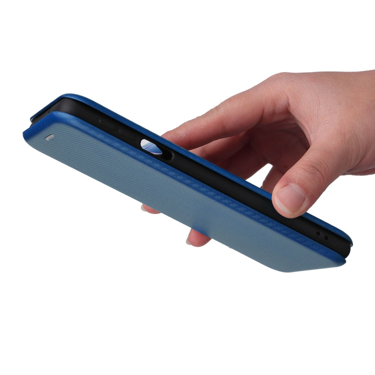 For Motorola Edge X30 Carbon Fiber Texture Horizontal Flip PU Phone Case