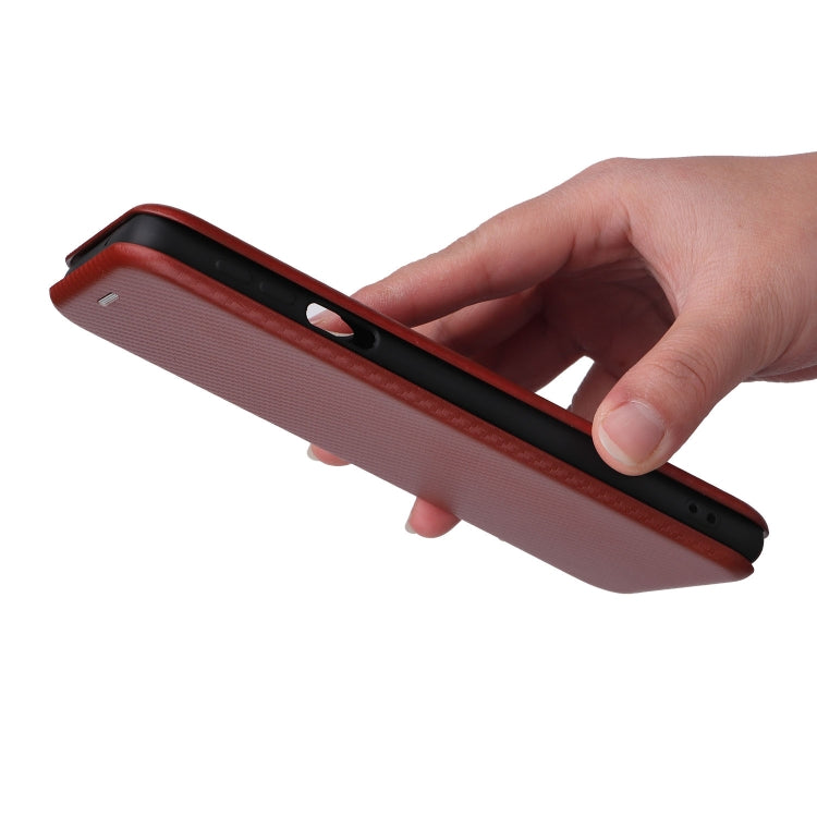 For Motorola Edge X30 Carbon Fiber Texture Horizontal Flip PU Phone Case