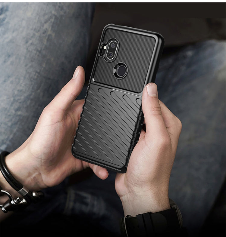 For Motorola One Hyper Thunderbolt Shockproof TPU Soft Case(Black)