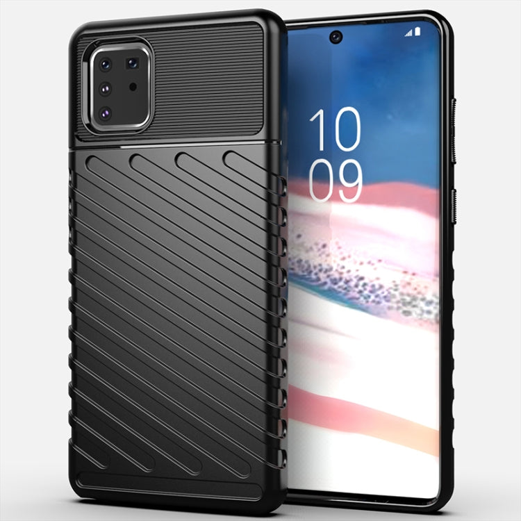 For Galaxy A81 Thunderbolt Shockproof TPU Soft Case(Black)