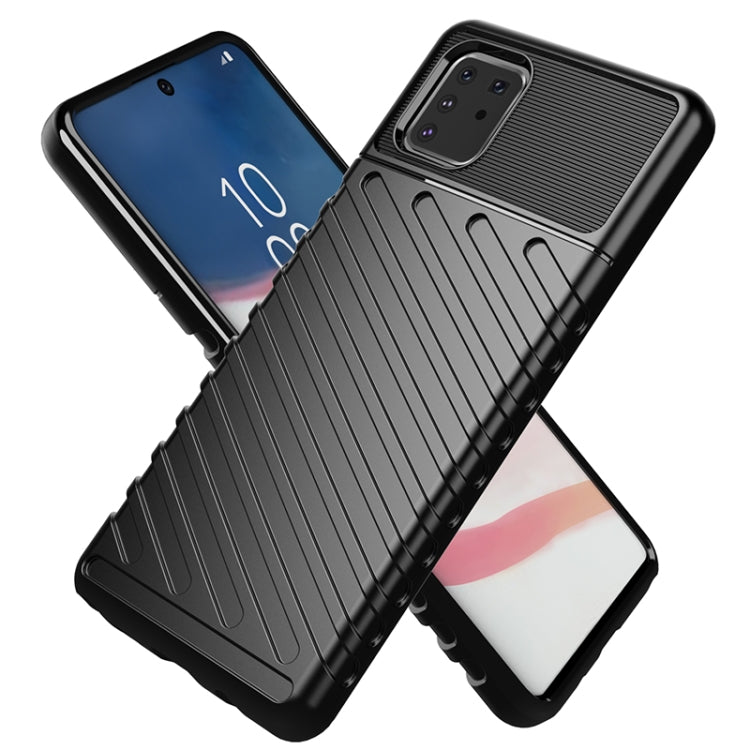 For Galaxy A81 Thunderbolt Shockproof TPU Soft Case(Black)