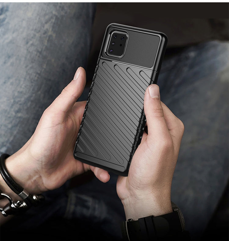 For Galaxy A81 Thunderbolt Shockproof TPU Soft Case(Black)