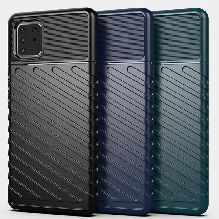 For Galaxy A81 Thunderbolt Shockproof TPU Soft Case(Black)