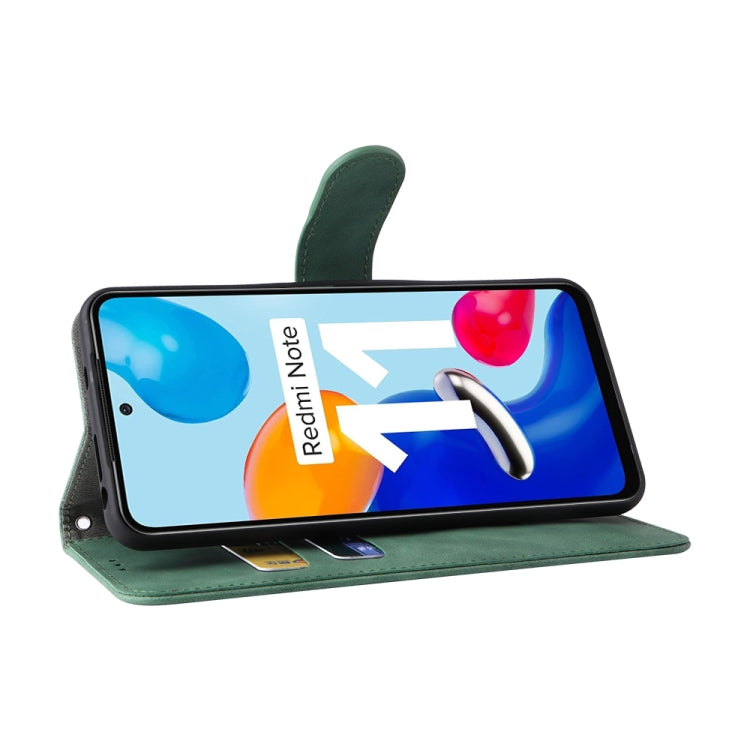 For Xiaomi Redmi Note 11 / Note 11S Global Skin Feel Magnetic Buckle Leather Phone Case