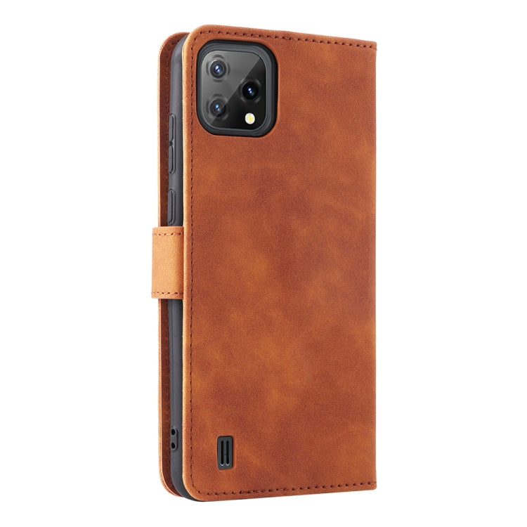 For Blackview A55 Skin Feel Magnetic Buckle Leather Phone Case