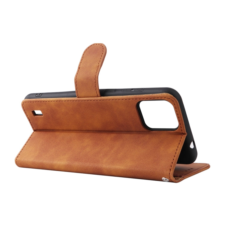 For Blackview A55 Skin Feel Magnetic Buckle Leather Phone Case