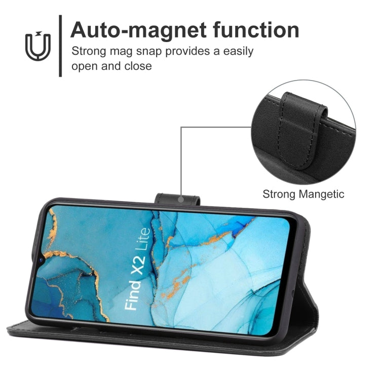 Leather Phone Case For OPPO Find X2 Lite