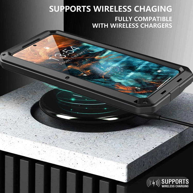 For Samsung Galaxy S22+ 5G Shockproof Life Waterproof Silicone + Zinc Alloy Phone Case