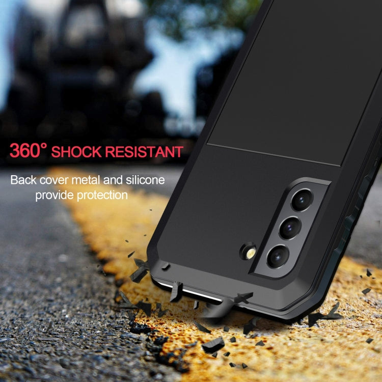 For Samsung Galaxy S22+ 5G Shockproof Life Waterproof Silicone + Zinc Alloy Phone Case