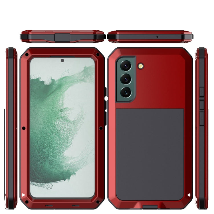 For Samsung Galaxy S22+ 5G Shockproof Life Waterproof Silicone + Zinc Alloy Phone Case