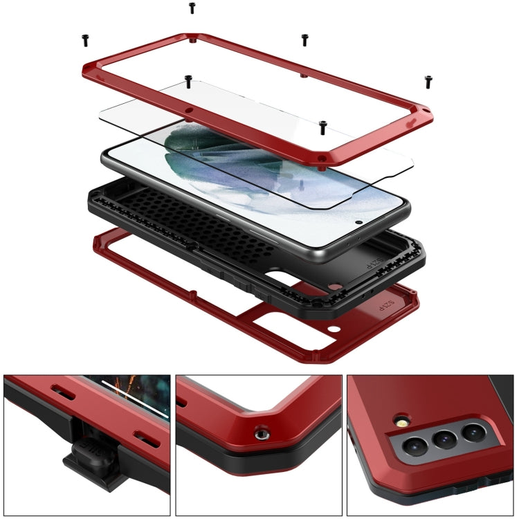For Samsung Galaxy S22+ 5G Shockproof Life Waterproof Silicone + Zinc Alloy Phone Case