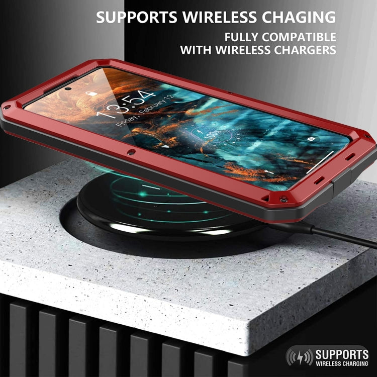 For Samsung Galaxy S22+ 5G Shockproof Life Waterproof Silicone + Zinc Alloy Phone Case