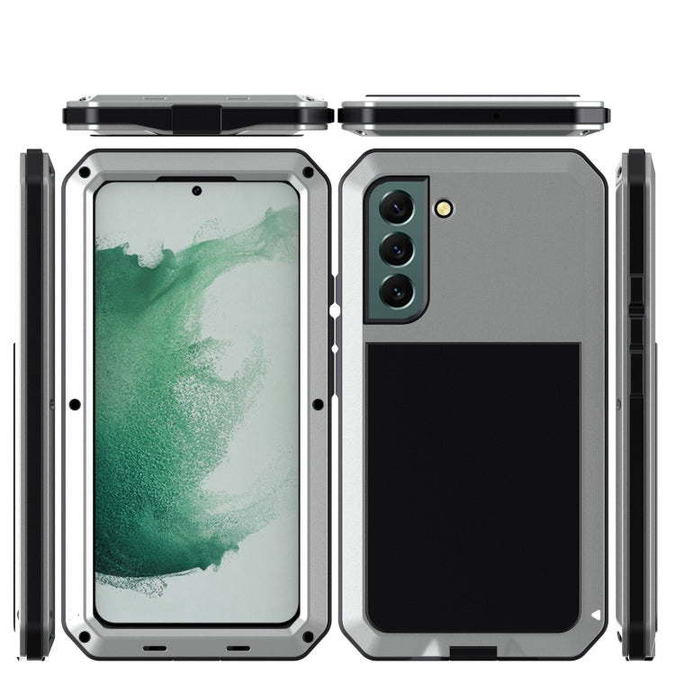 For Samsung Galaxy S22+ 5G Shockproof Life Waterproof Silicone + Zinc Alloy Phone Case