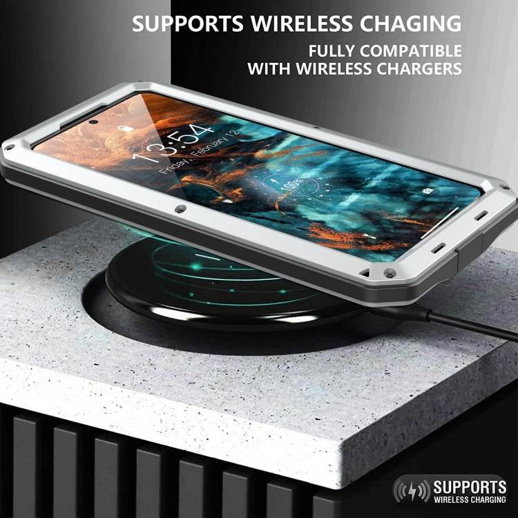 For Samsung Galaxy S22+ 5G Shockproof Life Waterproof Silicone + Zinc Alloy Phone Case