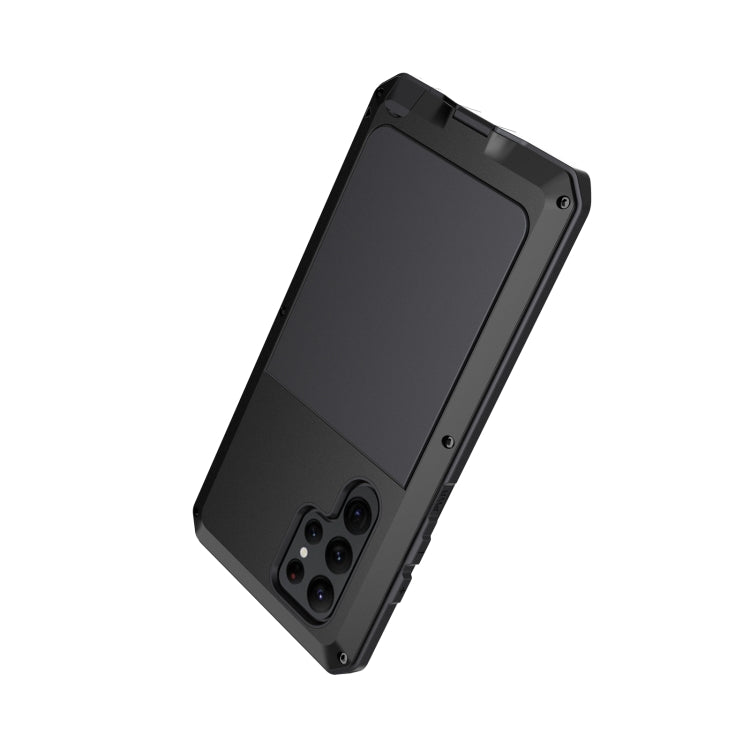 For Samsung Galaxy S22 Ultra 5G Shockproof Life Waterproof Silicone + Zinc Alloy Phone Case