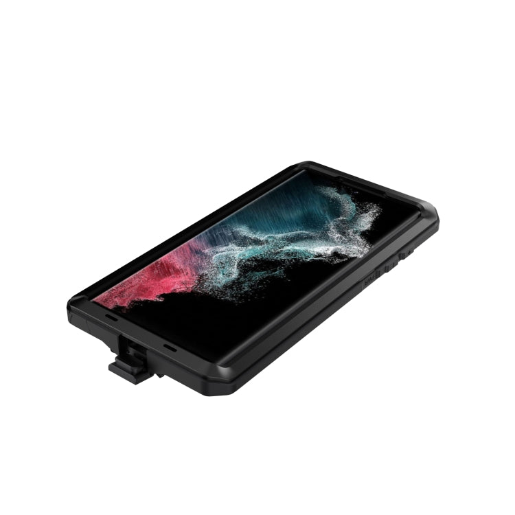 For Samsung Galaxy S22 Ultra 5G Shockproof Life Waterproof Silicone + Zinc Alloy Phone Case