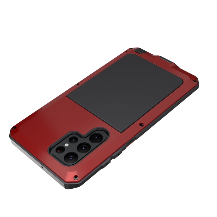 For Samsung Galaxy S22 Ultra 5G Shockproof Life Waterproof Silicone + Zinc Alloy Phone Case