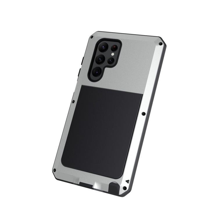 For Samsung Galaxy S22 Ultra 5G Shockproof Life Waterproof Silicone + Zinc Alloy Phone Case