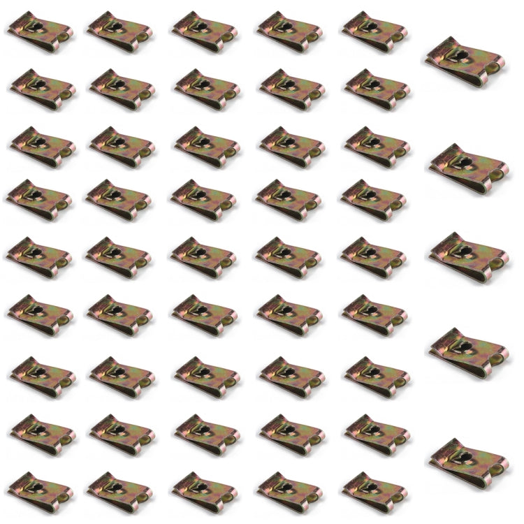 A2747 50 in 1 U-shape Nut Kit Spire Clips No.12 Zinc Speed Fasteners Lug Nuts