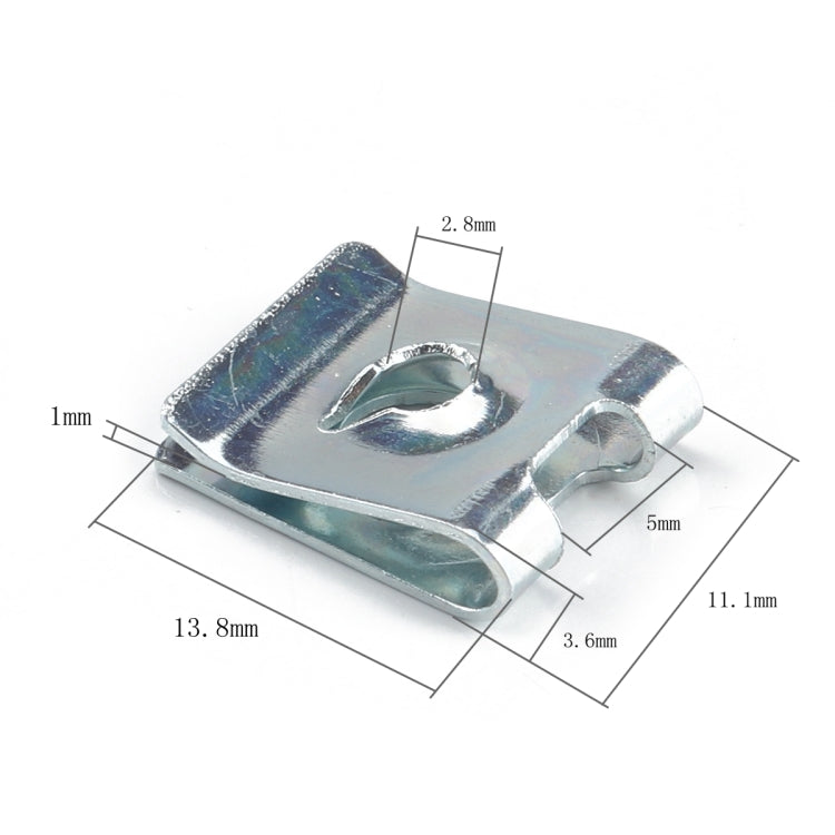 A2749 200 in 1 U-shape Nut Kit Spire Clips No.4 Zinc Speed Fasteners Lug Nuts with Screws