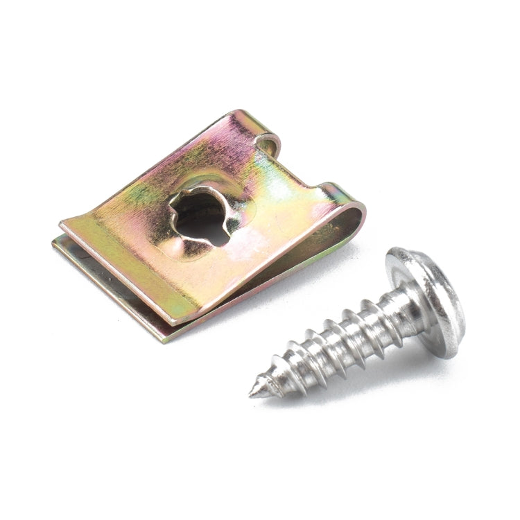 A2751 160 in 1 U-shape Nut Kit Spire Clips No.8 Zinc Speed Fasteners Lug Nuts with Screws