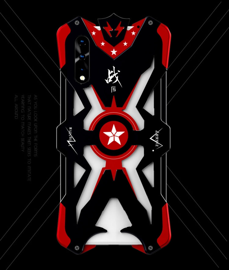 For Huawei Honor 9x / 9x Pro Hammer II Shockproof Metal Protective Case(Black Red)