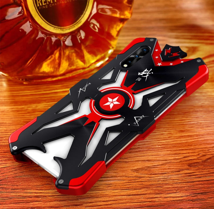 For Huawei Honor 9x / 9x Pro Hammer II Shockproof Metal Protective Case(Black Red)