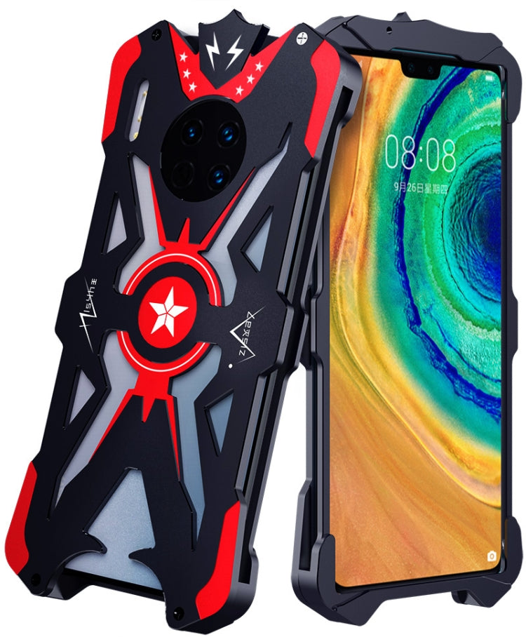 For Huawei Mate 30 Pro Hammer II Shockproof Metal Protective Case(Black Red)