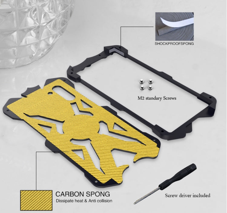 For OPPO Reno Ace Hammer II Shockproof Metal Protective Case(Black Red)