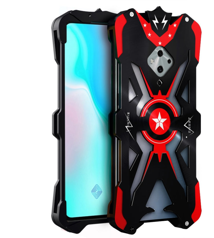 For Vivo S5 Hammer II Shockproof Metal Protective Case(Black Red)